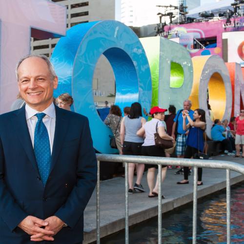 President Meric Gertler is the United Way's 2016 campaign cabinet chair for the education sector (photo by Lisa Sakulensky) 
