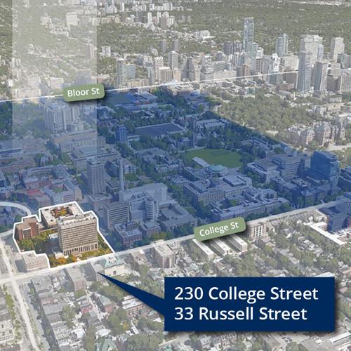 Aerial view of new parcel of land