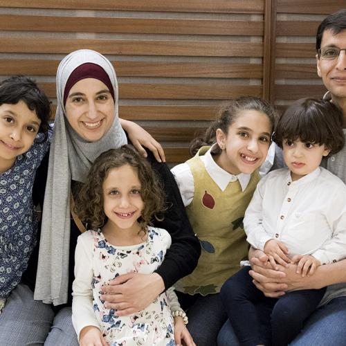 Eman Hammad (second from left) graduates with a PhD in electrical and computer engineering from the University of Toronto. She juggled her family life, research and volunteer work with the help of U of T resources (photos by Noreen Ahmed-Ullah) 