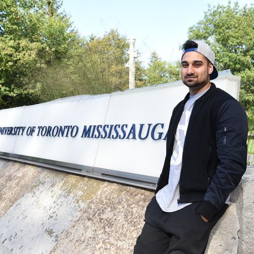 Undergraduate student Wali Shah is a spoken word artist who is the poet laureate for the city of Mississauga (photo by Mahmoud Sarouji/The Medium) 