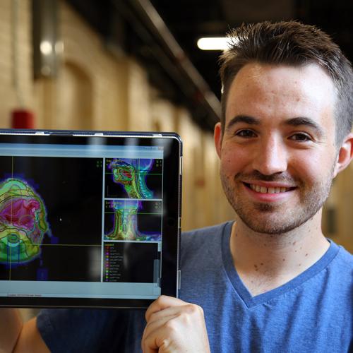 “There have been other AI optimization engines that have been developed," says Aaron Babier. "The idea behind ours is that it more closely mimics the current clinical best practice” (photo by Brian Tran) 