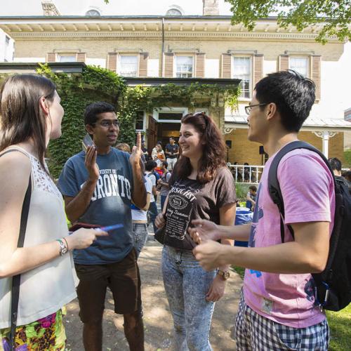 Students chat at the University of Toronto (photo by Johnny Guatto) 
