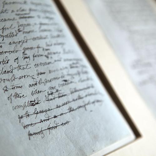 The original manuscript of Frankenstein by Mary Shelley was exhibited at the University of Oxford in 2010 (photo by Matt Cardy/Getty Images) 
