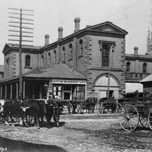 Toronto's St. Lawrence Market in 1888 (photo by Frank William Micklethwaite via Toronto Archives) 