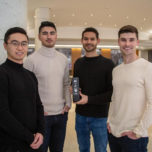 The creators of the Fian Bar, from left: Michael Wu, Parham Chinikar, Marawan Gamal and Luke Kyne (photo by Erin Howe) 