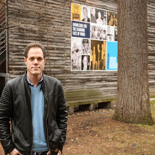 Jon Johnson, an assistant professor, teaching stream, at Woodsworth College, sees the city through the lens of the Indigenous stories he has spent most of his career collecting, studying and sharing (photo by Chris Sasaki) 