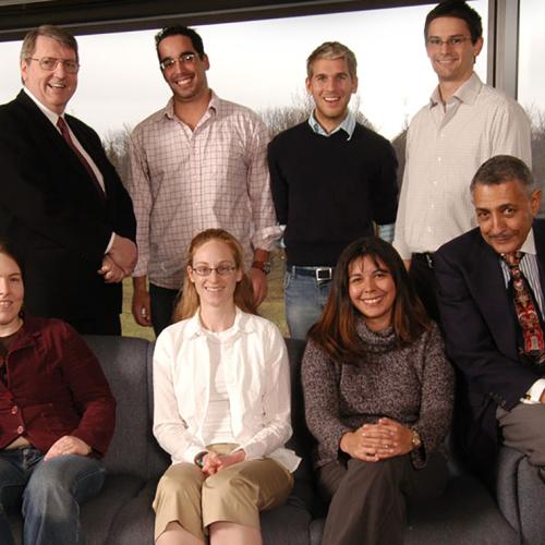 Arlington Franklin Dungy, seated at the bottom right, with students in the Aboriginal program at the University of Ottawa in 2006 (photo courtesy of University of Ottawa) 