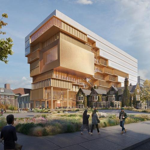 A rendering of the new U of T building located at 90 Queen's Park (rendering by bloomimages, courtesy of Diller Scofidio + Renfro) 
