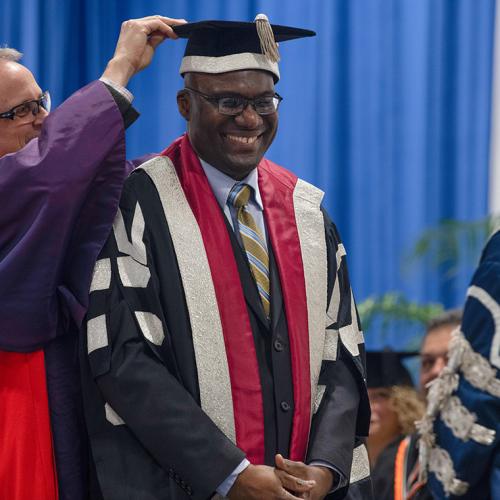 Professor Wisdom Tettey, the vice-president and principal of U of T Scarborough, said he has witnessed first-hand the transformative value of education (photo by Alexa Battler) 