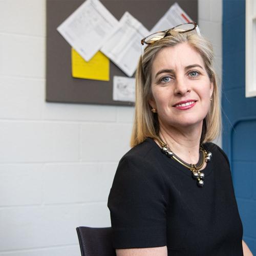 Melanie Woodin, who will serve a five-year-term beginning July 1, says her new role is an opportunity to celebrate and build upon the interdisciplinary nature of the faculty (photo by Romi Levine) 
