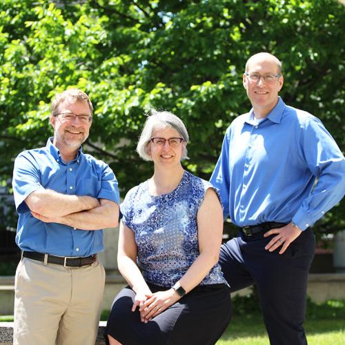 Paul Gries and Karen Reid, associate professors, teaching stream, and computer science alumnus and Executive In Residence Michael McCarthy are launching a new technology leadership initiative (photo by Ryan Perez) 