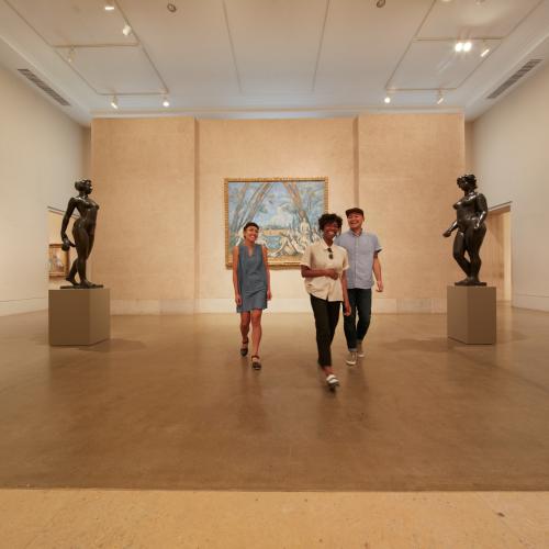 European Art 1850-1900 – Women’s Committee Gallery, (164), first floor. At center: Paul Cézanne, The Large Bathers, 1900-1906, oil on canvas. Purchased with the W. P. Wilstach Fund, 1937, Photo: © Elizabeth Leitzell 2016.