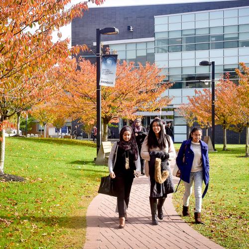 University of Toronto Scarborough students outside the Social Sciences Building. Photo by Ken Jones.