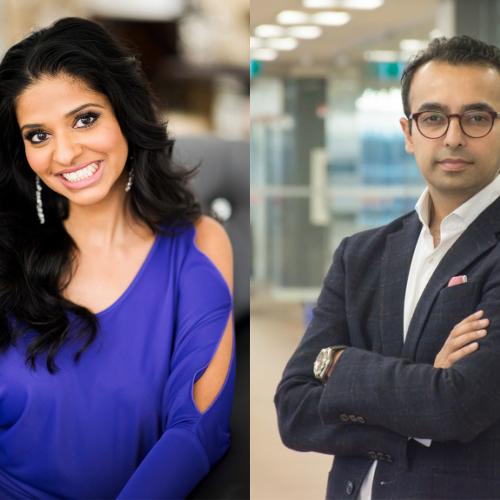 U of T Scarborough alumni, Reetu Gupta (BBA, 2005), Chief Operating Officer of The Easton’s Group/The Gupta Group and Bilal Khan, Founding Chief Executive Officer of OneEleven, have been named to Canada’s Top 40 Under 40. (Left photo courtesy of Reetu Gupta, right photo courtesy of OneEleven) 