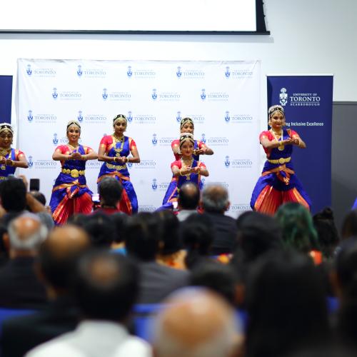 U of T community members celebrating creation of Tamil Studies Chair