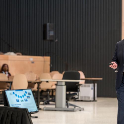 Professor presenting lecture