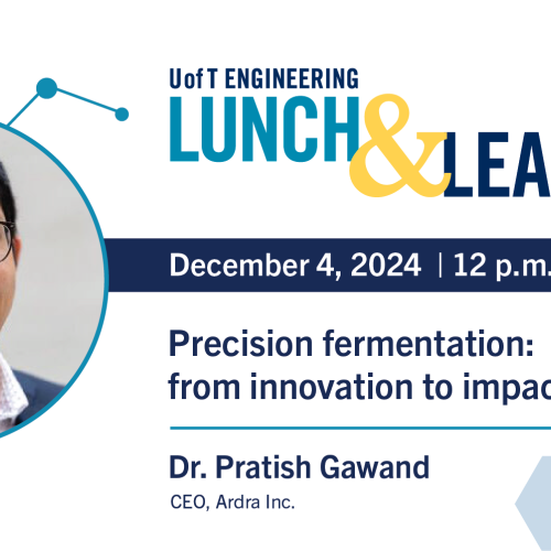 Picture of Dr. Gawand against a event poster. 