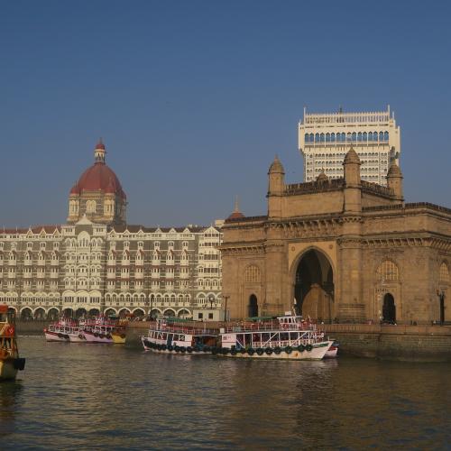 landscape image of building in Mumbai overlooking a body of water