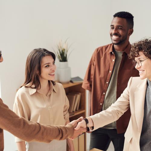 Various people networking