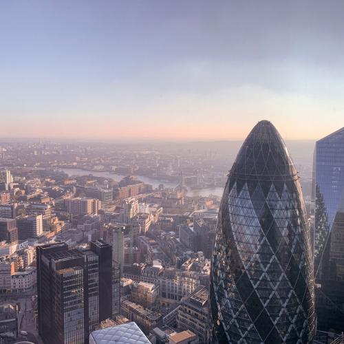 London Skyline facing south over the Thames