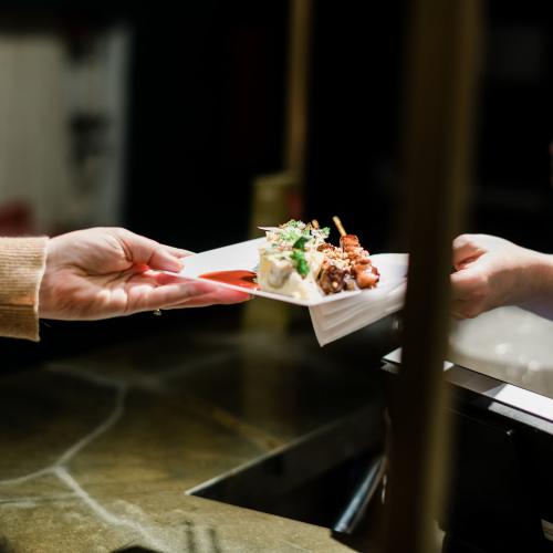 taco being served to a guest