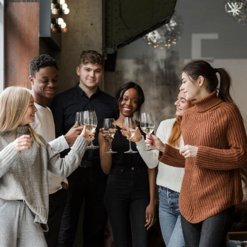 Image by <a href="https://www.freepik.com/free-photo/group-young-friends-having-wine-together_7020924.htm#query=office%20party&position=12&from_view=search&track=ais">Freepik</a>