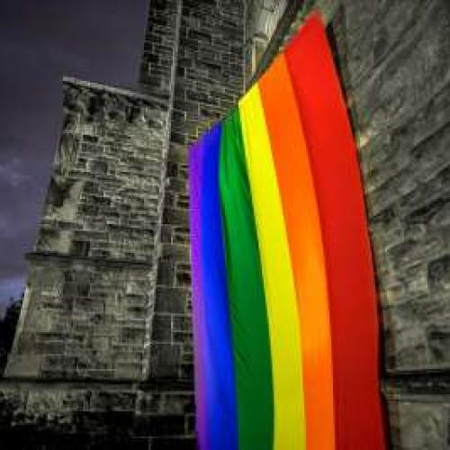 Pride flag at U of T