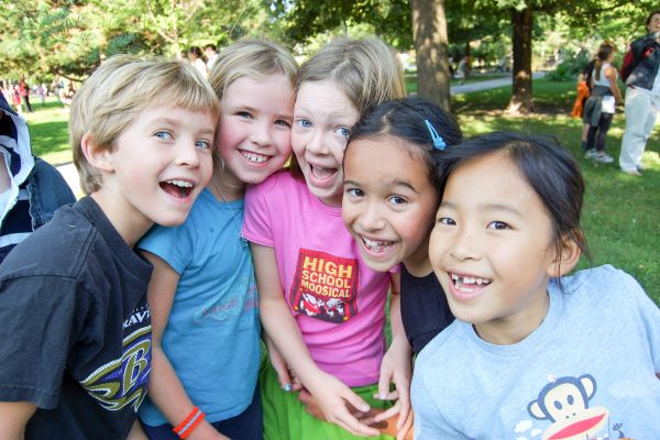 Smiling group of kids