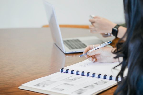 Two people learning together